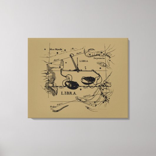 Weegconstellatie Hevelius Style Canvas Afdruk (Voorkant)