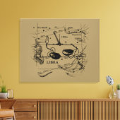 Weegconstellatie Hevelius Style Canvas Afdruk (Insitu (Woonkamer))