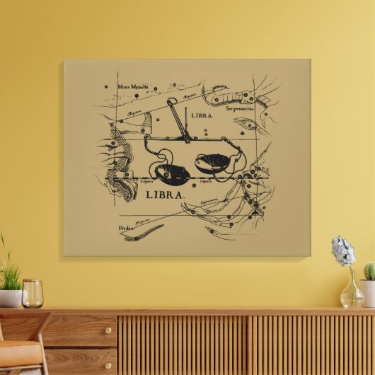 Weegconstellatie Hevelius Style Canvas Afdruk (Insitu (Woonkamer))