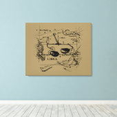 Weegconstellatie Hevelius Style Canvas Afdruk (Insitu (Houten vloer))