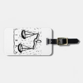 Weegdag rond jaar Astrologisch dierentuin Bagagelabel (Voorkant horizontaal)