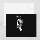 Weegdieren met een witte lintafel voor kanker uitnodiging briefkaart (Voorkant / Achterkant)