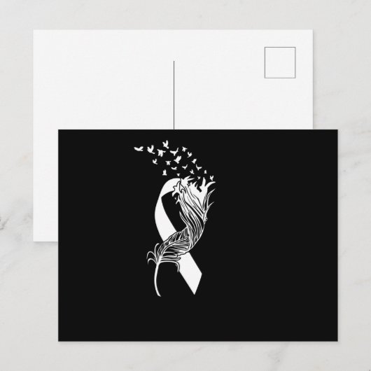 Weegdieren met een witte lintafel voor kanker uitnodiging briefkaart (Voorkant / Achterkant)