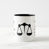 Weegdierenteken ("de schaal") tweekleurige koffiemok (Center)