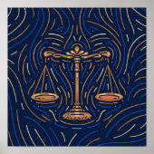 Weegdierenteken | Digitale Zodiac-afdrukken Poster (Voorkant)