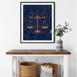 Weegdierenteken   Digitale Zodiac-afdrukken Poster