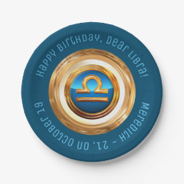 Weegdierenteken met aangepaste gekromde tekst papieren bordje