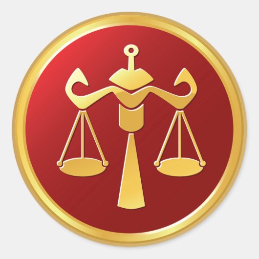 Weegdierenteken Ronde Sticker (Voorkant)