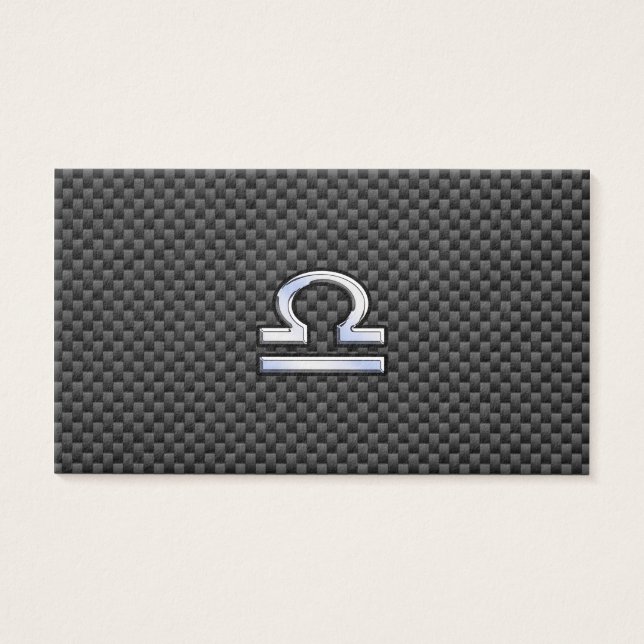 Weegdierentuin op koolstofvezel afdrukken visitekaartje (Voorkant)