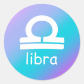 Weegdierentuin Paarse astrologie Sterren Ronde Sticker (Voorkant)