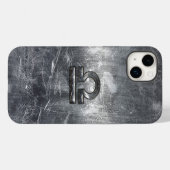 Weegdierentuin, teken in zilvergrunge staalstijl Case-Mate iPhone case (Achterkant (horizontaal))