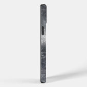 Weegdierentuin, teken in zilvergrunge staalstijl Case-Mate iPhone case (Achterkant / Rechts)