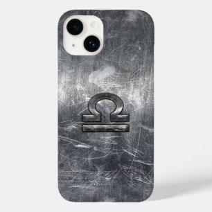 Weegdierentuin, teken in zilvergrunge staalstijl Case-Mate iPhone 14 hoesje