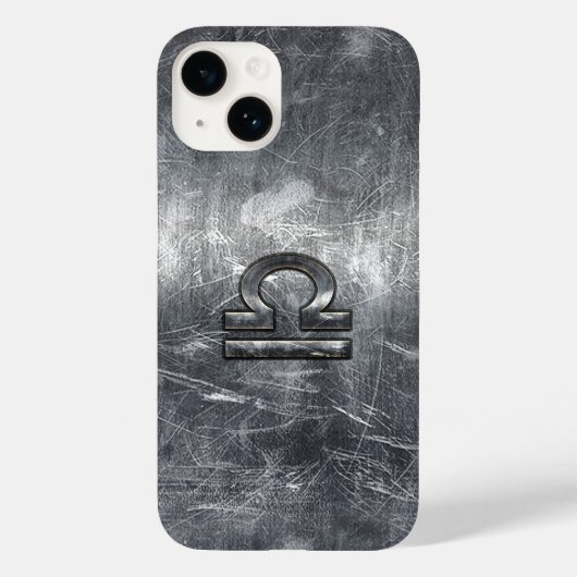 Weegdierentuin, teken in zilvergrunge staalstijl Case-Mate iPhone case (Achterkant)