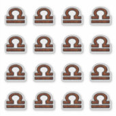 Weegdierentuin tekenen op Mahogany Style Print Sticker (Voorkant)