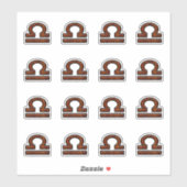 Weegdierentuin tekenen op Mahogany Style Print Sticker (Vel)