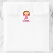 Weegdierentuin voor kinderen ronde sticker (Tas)