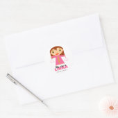 Weegdierentuin voor kinderen ronde sticker (Envelop)