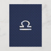 Weegdierentuin voor marineblauw koolstofvezel briefkaart (Voorkant)