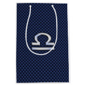 Weegdierentuin voor marinekoolstofvezelstijl medium cadeauzakje (Voorkant)