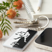 Weegdierentuin, zwart-wit Sleutelhanger (Voorkant Rechts)