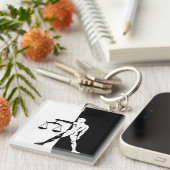 Weegdierentuin, zwart-wit Sleutelhanger (Voorkant Rechts)