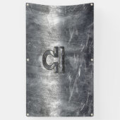 Weegdiersymbool voor industrieel staal spandoek (Verticaal)