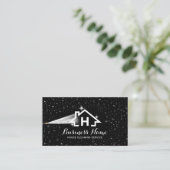 Weegdruk in huis Wasmonogram zwart Visitekaartje (Staand voorkant)