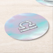 Weeggebmoeder van parelstijl ronde kartonnen onderzetter (Gebogen)