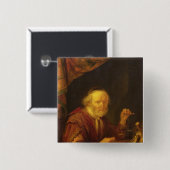 Weeggoud Vierkante Button 5,1 Cm (Voorkant /achterkant)