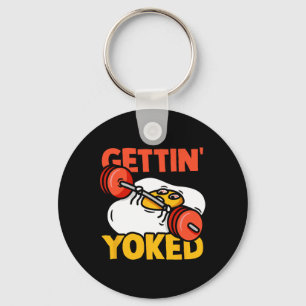 Weeglifter die gejokte training krijgt Funny Bodyb Sleutelhanger