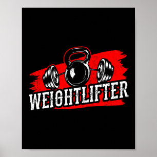 Weeglifter Lifwerker Gym Lift Weightliftin Poster