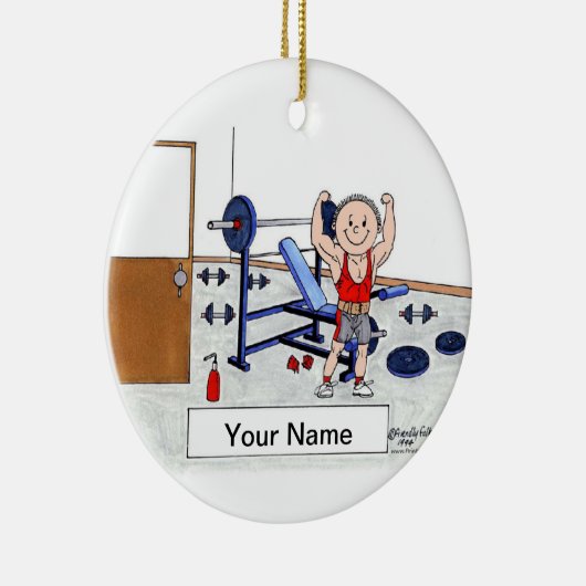 Weeglifter - Mannelijk Keramisch Ornament (Rechts)