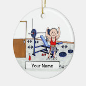 Weeglifter - Mannelijk Keramisch Ornament (Links)