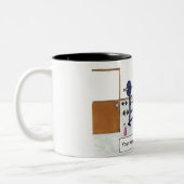 Weeglifter - Vrouw, persoonlijke Cartoon Tweekleurige Koffiemok (Links)