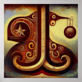 Weegschaal 10 poster