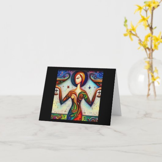 Weegschaal 12 kaart (Gele Bloem)