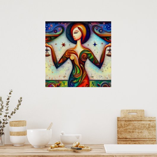 Weegschaal 12 poster (Keuken)