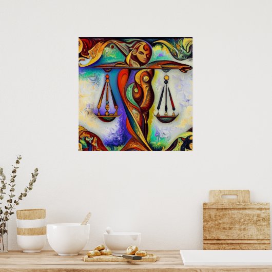 Weegschaal 4 poster (Keuken)