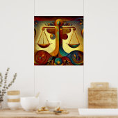 Weegschaal 8 poster (Keuken)