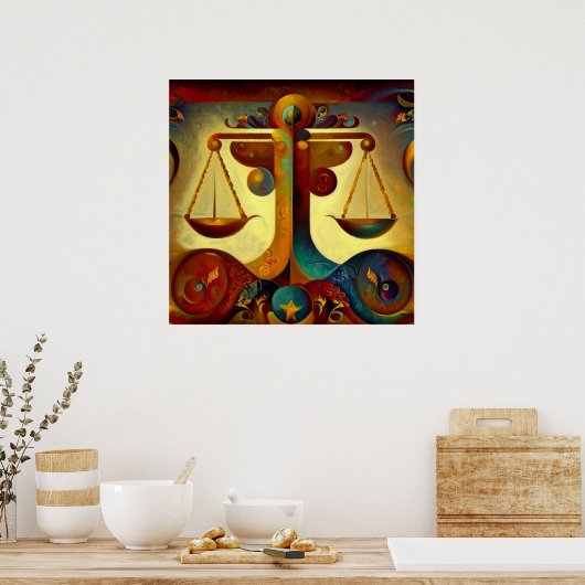 Weegschaal 8 poster (Keuken)