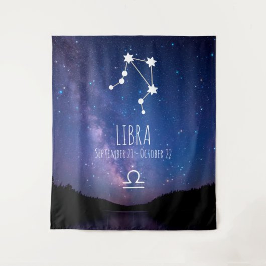 Weegschaal | Aangepaste astrologie Tapestry Wandkleed (Voorkant)