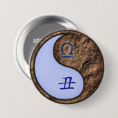 Weegschaal & Aard-Ox Ronde Button 7,6 Cm (Voorkant /achterkant)