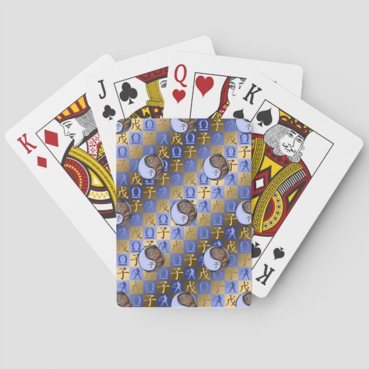 Weegschaal & Aard Rat Pokerkaarten (Achterkant)