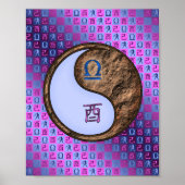 Weegschaal & Aarde Haan Poster (Voorkant)