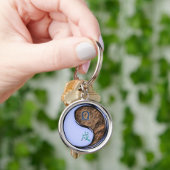 Weegschaal & Aarde Hond Sleutelhanger (Hand)