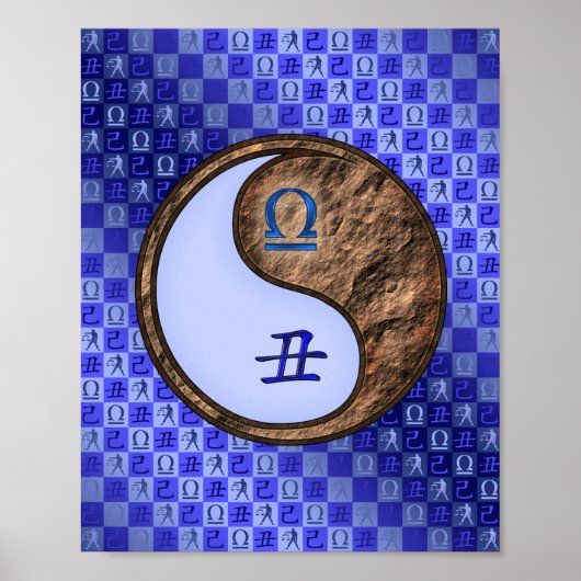 Weegschaal & Aarde Os Poster (Voorkant)