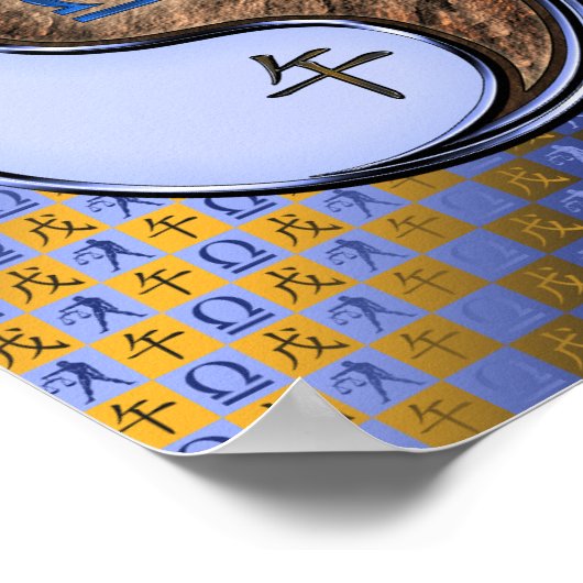 Weegschaal & Aarde Paard Poster (Hoek)