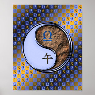 Weegschaal & Aarde Paard Poster