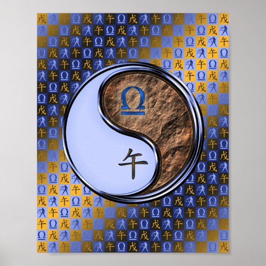 Weegschaal & Aarde Paard Poster (Voorkant)